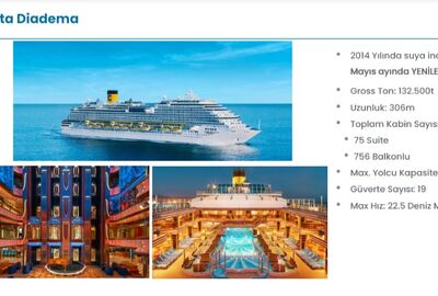 Costa Diadema ile Büyük Avrupa 12 Gece - Türkçe Rehberli